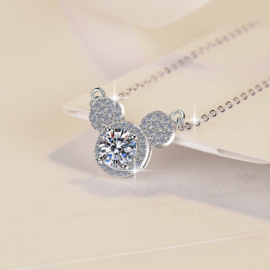 925 Silver Vvs Custom Moissanite Chain Pendant Necklace