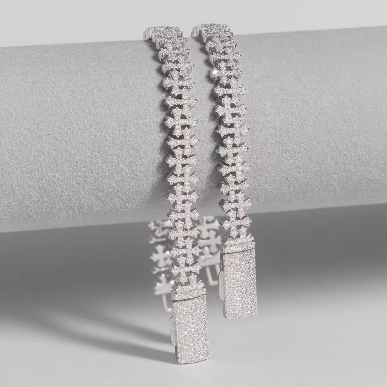 Cross Moissanite Bracelet