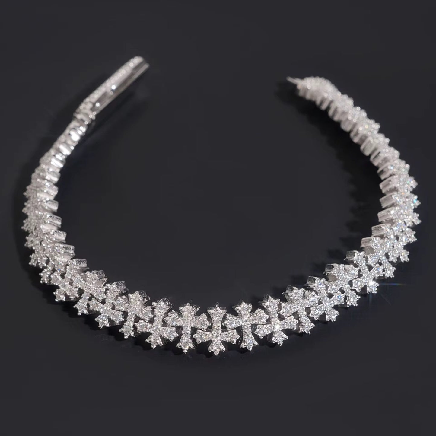 Cross Moissanite Bracelet