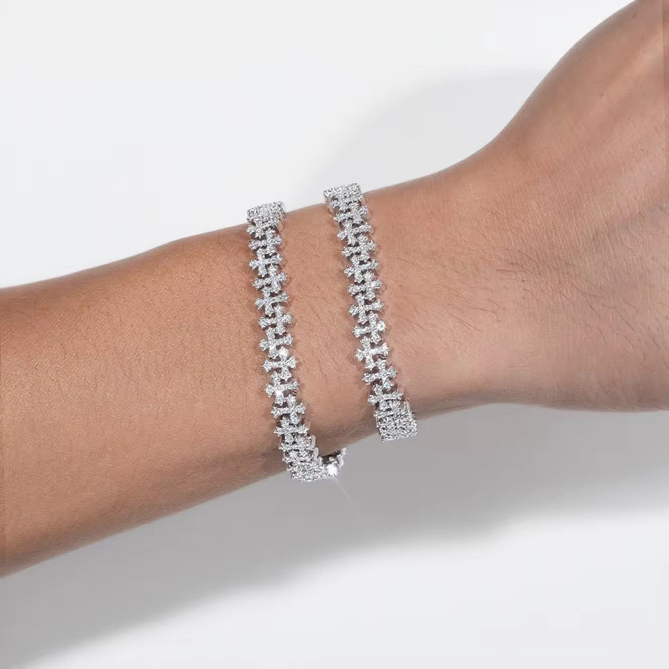 Cross Moissanite Bracelet