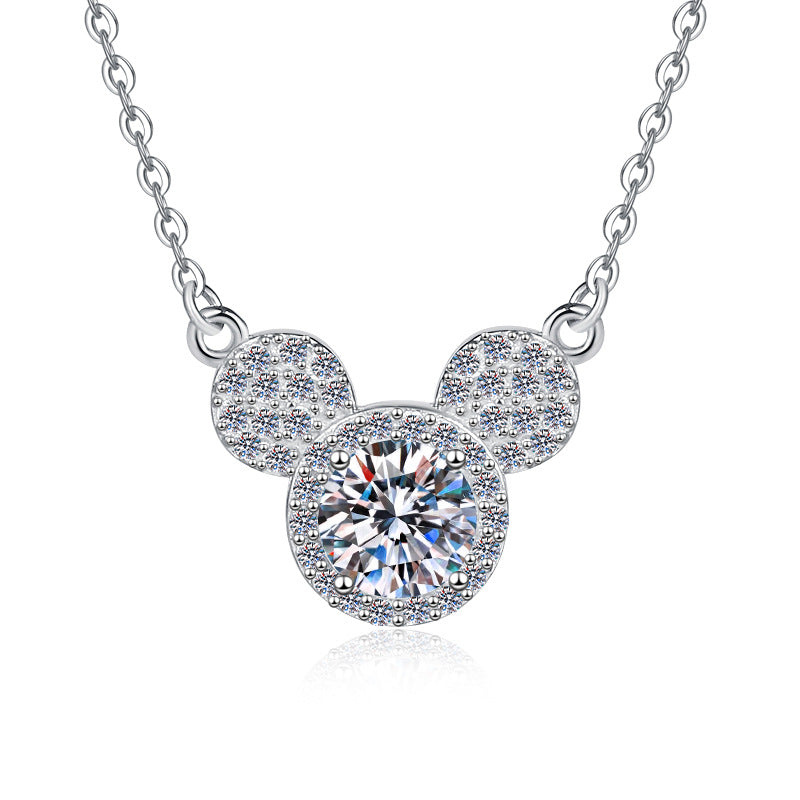925 Silver Vvs Custom Moissanite Chain Pendant Necklace