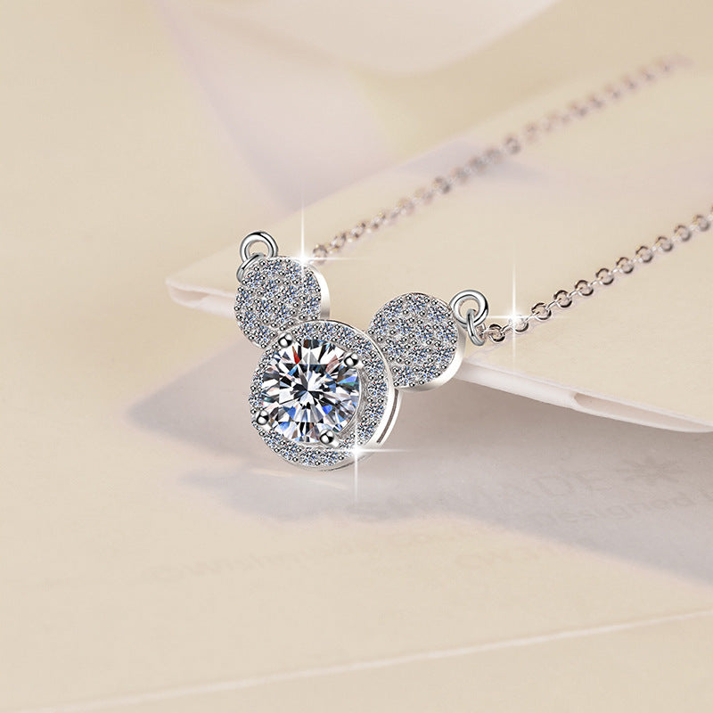 925 Silver Vvs Custom Moissanite Chain Pendant Necklace