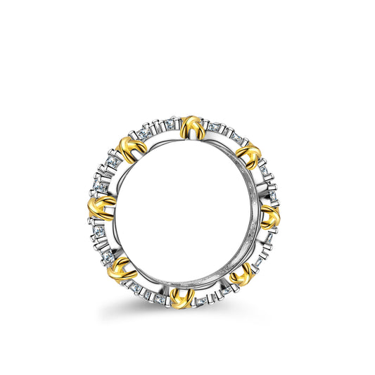 Trendy D Color Brilliant Cut 1.6CT 925 Sterling Silver VVS Moissanite Wedding Engagement Ring Band for Women